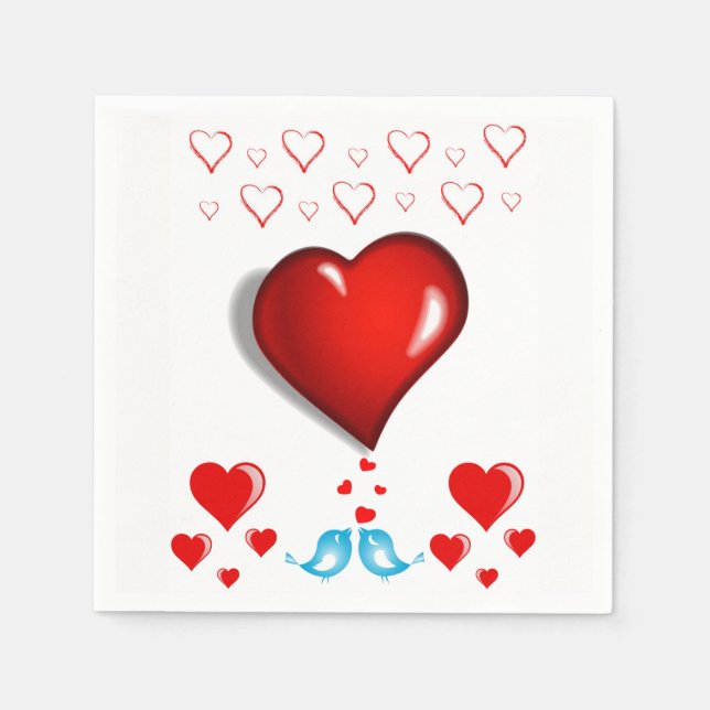 Valentine's Day Paper Napkins (Front)