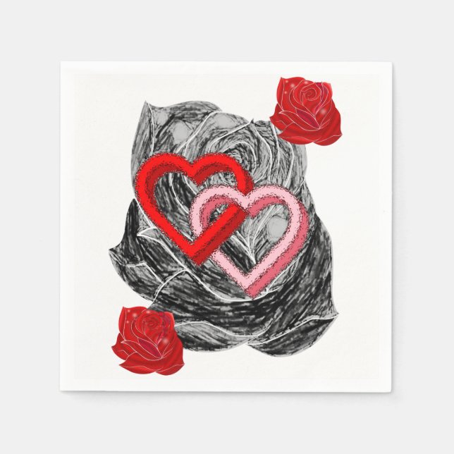 Valentine's Day Paper Napkins (Front)