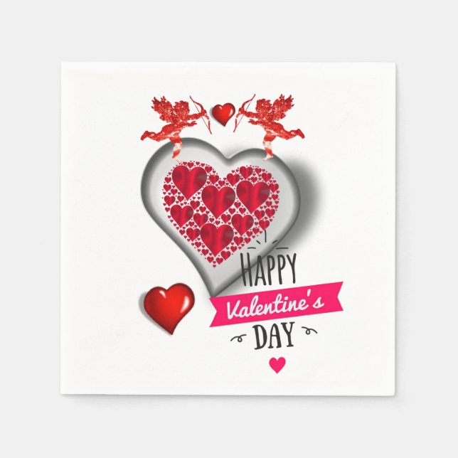 Valentine's Day Paper Napkins (Front)