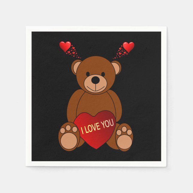 Valentine's Day Paper Napkins (Front)