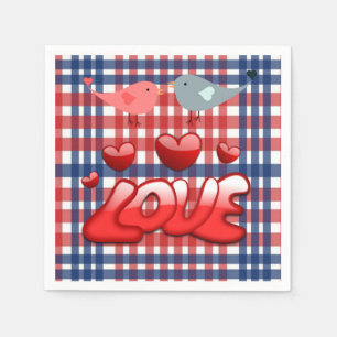Valentine's Day Paper Napkins, Love Napkins