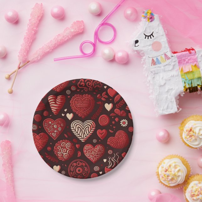 Valentines Day  Paper Plates (Party)