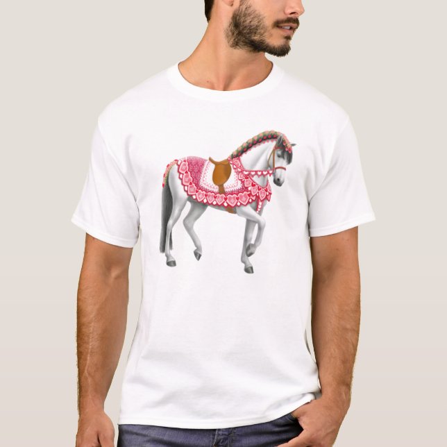 Valentines Day Parade Horse T-Shirt (Front)