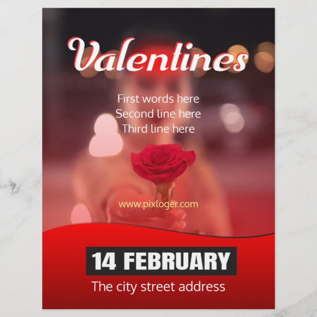 Valentines day party flyer (Front)