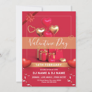 Valentines Day Party Flyer Template