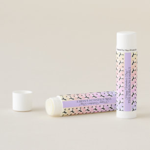 Valentines Day Party Hearts Rainbow Pattern Lip Balm
