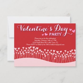 Valentine's Day Party Invitation by SunflowerDesigns at Zazzle