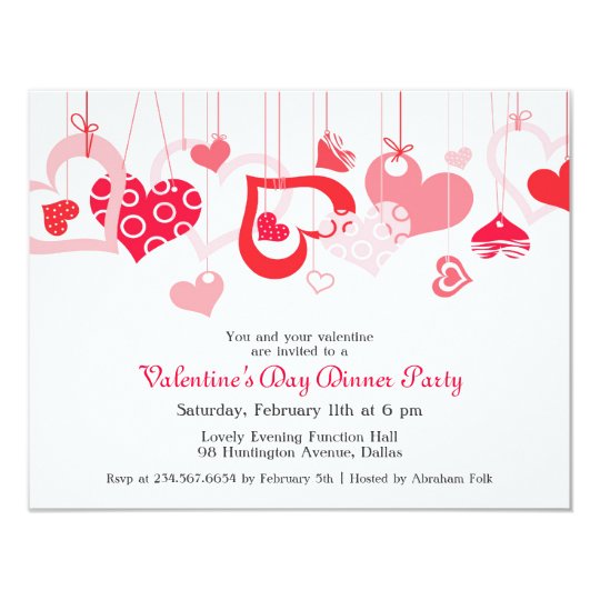 Elegant 30 Valentine Card Invitation