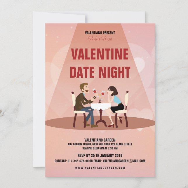 Valentine's Day Party Invitation Flyer (Front)