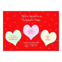 Valentines Day Party Invitation Red Valentine