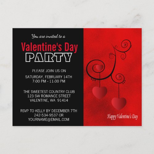 Valentines Day Party Postcard