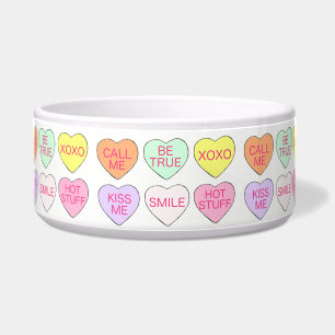 Valentine's Day Pastel Candy Conversation Hearts Bowl
