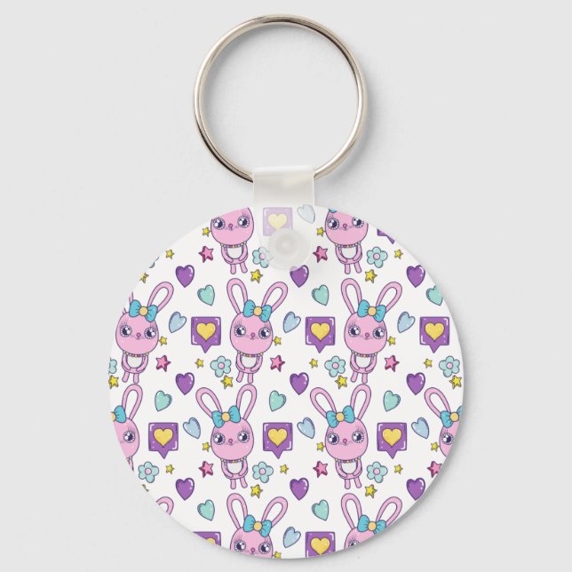 Valentine's day pattern keychain (Front)