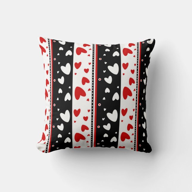 Valentines Day pattern Throw Pillow (Front)