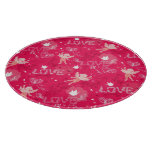 Valentine&#39;s Day  Pattern With Cupid Cutting Board