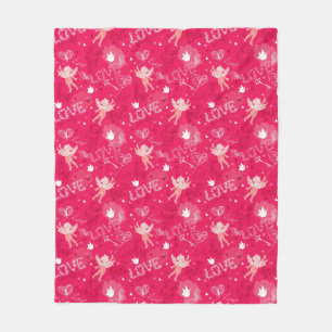 Valentine's Day Pattern With Cupid Fleece Blanket