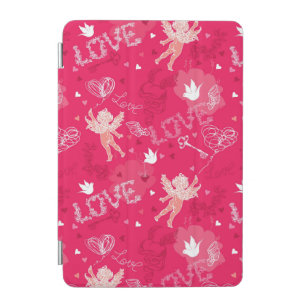 Valentine's Day Pattern With Cupid iPad Mini Cover