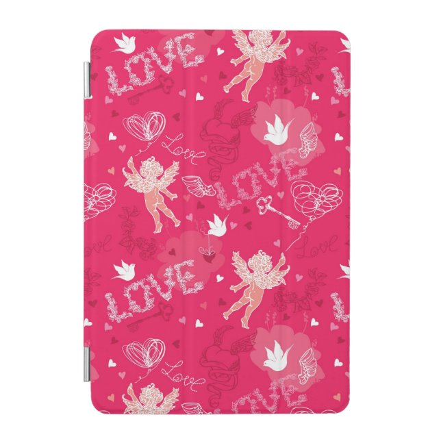 Valentine's Day  Pattern With Cupid iPad Mini Cover (Front)