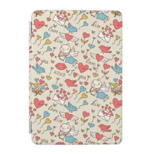 Valentine's Day Pattern with Cupid iPad Mini Cover