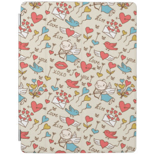 Valentine's Day Pattern with Cupid iPad Smart Cover