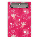 Valentine&#39;s Day  Pattern With Cupid Mini Clipboard