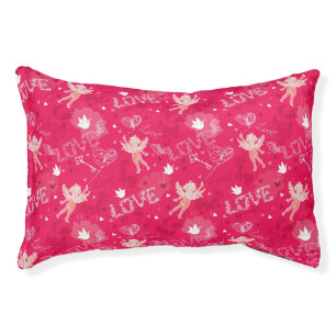 Valentine's Day  Pattern With Cupid Pet Bed