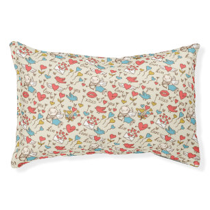Valentine's Day Pattern with Cupid Pet Bed