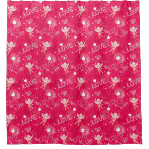 Valentine's Day  Pattern With Cupid Shower Curtain