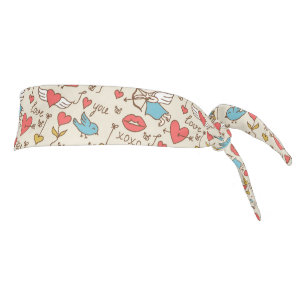 Valentine's Day Pattern with Cupid Tie Headband