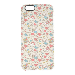 Valentine's Day Pattern with Cupid Clear iPhone 6/6S Case