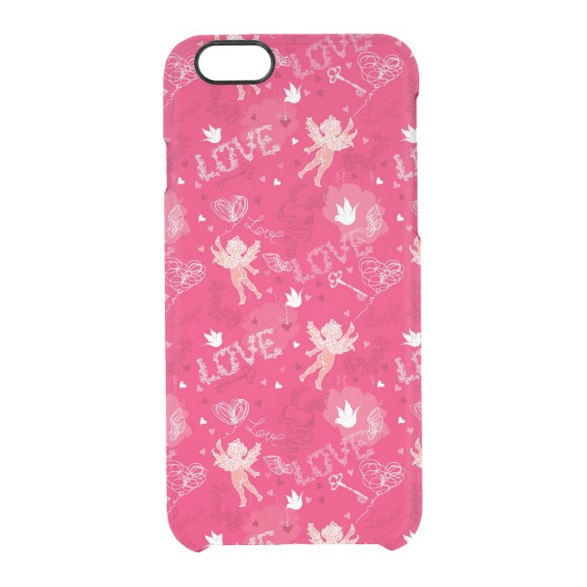 Valentine's Day  Pattern With Cupid Uncommon iPhone Case (Back)
