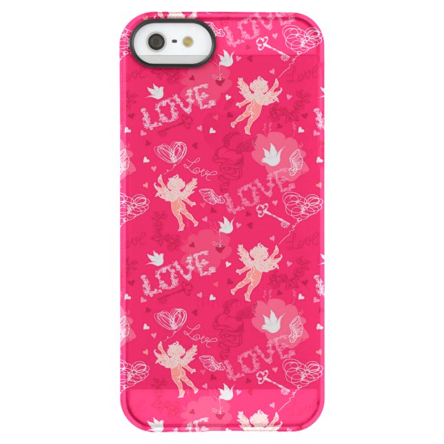 Valentine's Day  Pattern With Cupid Uncommon iPhone Case (Back)