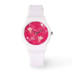 Valentine's Day Pattern With Cupid Watch