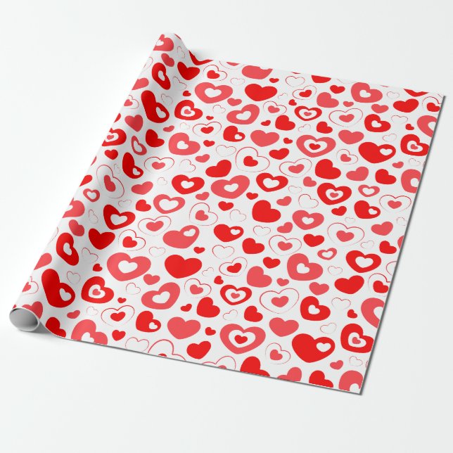 valentine's day pattern wrapping paper (Unrolled)