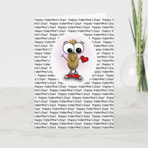 Valentines Day Peanut Nuts about You Holiday Card