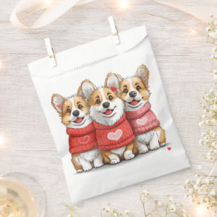 Valentines Day Pembroke Welsh Corgi Dogs Favor Bag