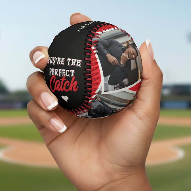 Valentine's Day Perfect Catch Photo Red & Black Baseball (Valentine's Day Perfect Catch Photo Red & Black Baseball
)