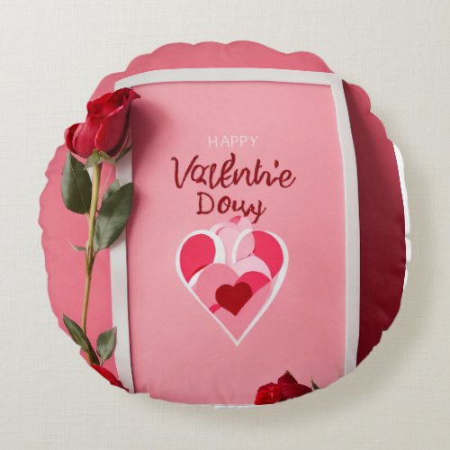 valentines day perfection for loved ones round pillow