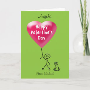 Beautiful 77 Name On Valentine Card