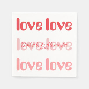 Valentine's Day Personalized Couple Napkins