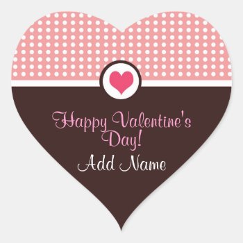 Valentine's Day Personalized Heart Sticker by jgh96sbc at Zazzle