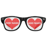 Valentine&#39;s Day Personalized Heart Sunglasses at Zazzle