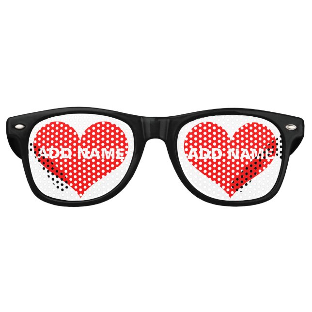 Valentine's Day Personalized Heart Sunglasses (Front)
