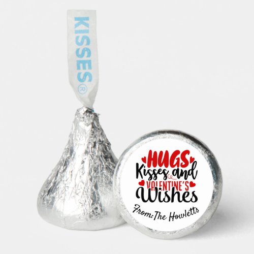 Valentines Day Personalized Hugs Kisses Favor 