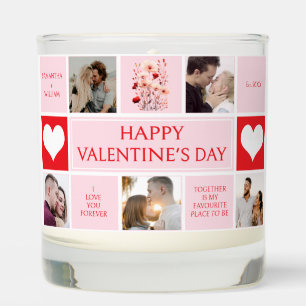 Valentines Day Personalized Photo Collage  Scented Candle