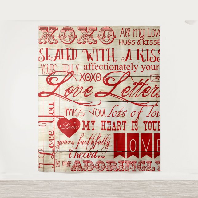 Valentine's Day Photo Background Tapestry (Front)