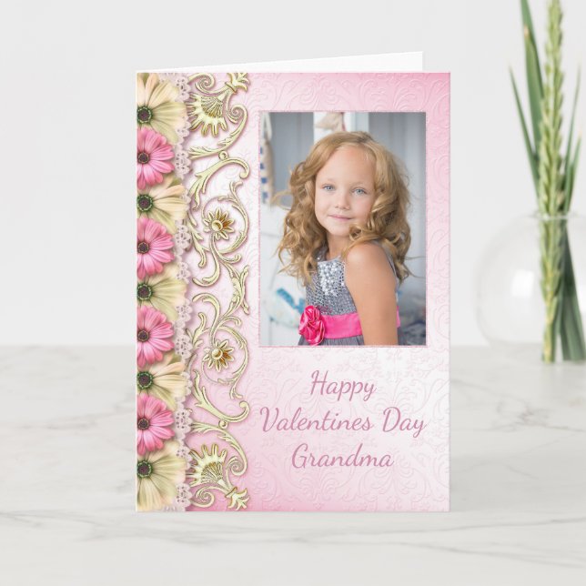 Valentine's Day Photo Card for Grandma (Front)