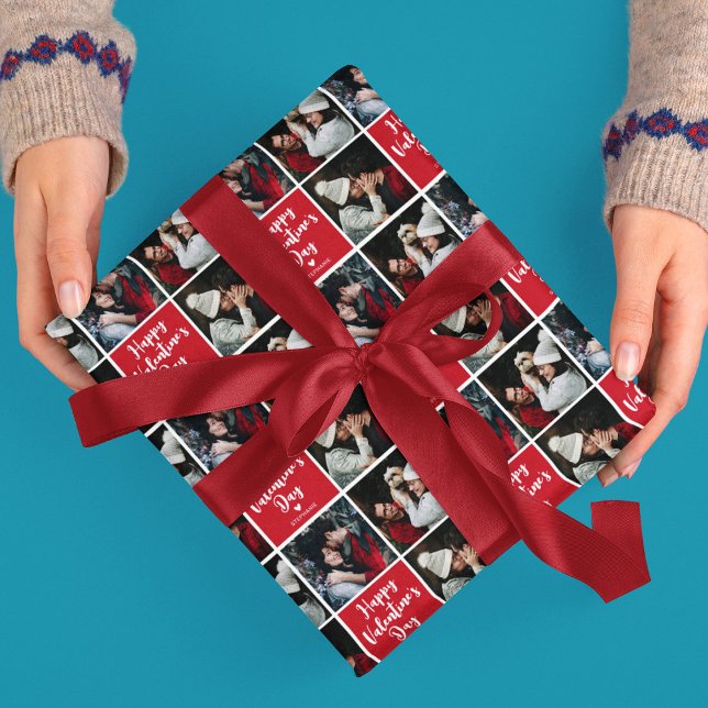 Valentines Day Photo Collage Wrapping Paper (Creator Uploaded)