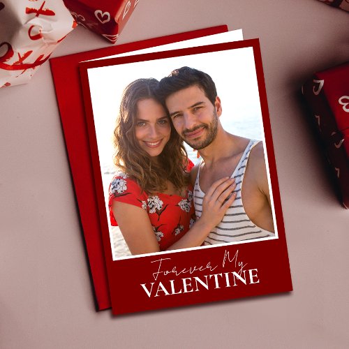Valentines Day Photo Couple Red Valentines Card