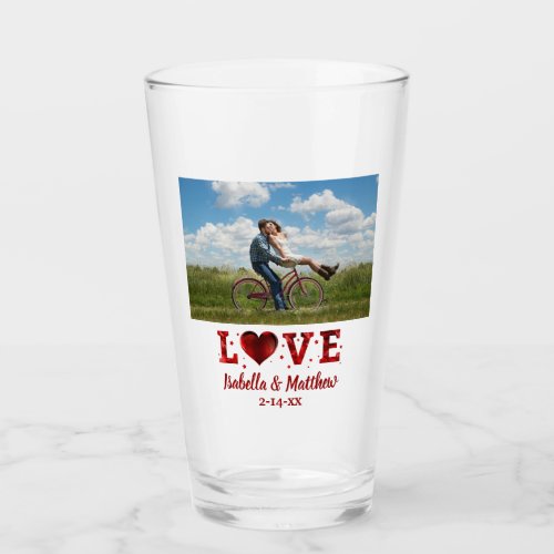 Valentines Day Photo Cute Couple Heart Love Glass